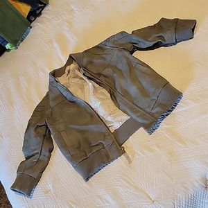 Boys Grey pleather jacket